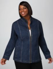 Denim Scuba Style Jacket