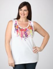 Floral Placement Print Tank