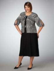 Dot Print Jacket Dress