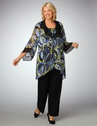 Abstract Print 3-Piece Pantset