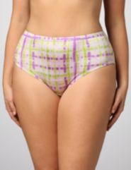 Stretch Satin Print Hi-Cut Panties