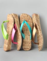 Metallic Wedge Sandals