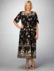 Border Print Dress