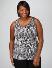 Print Stretch Layering Tank
