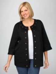 Nailhead Trim Swing Jacket