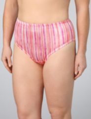 Stretch Satin Stripe Hi-Cut Panties