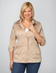 Snap Front Sateen Jacket