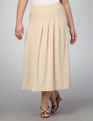 Bi Stretch Pleated Skirt