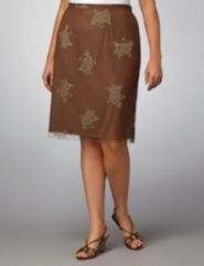 Caviar Beaded Mesh Skirt