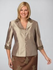 Embellished Shantung Blouse