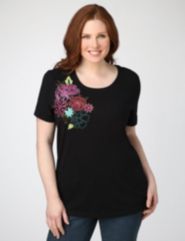 Multi Floral Screen Tee