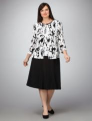 Rose Print Jacket Dress
