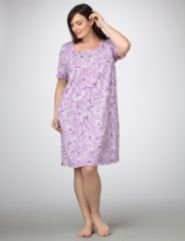 Squareneck Print Sleepshirt