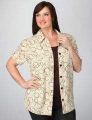 Layered Look Print Shirt