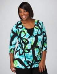 Layered Look Drapeneck Tunic