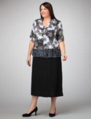 Print Crepon Jacket Dress