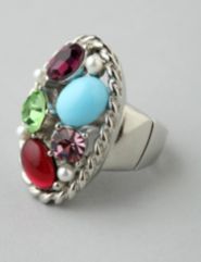 Multi Stone Oval Ring