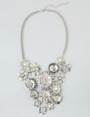 Filigree Floral Bib Necklace