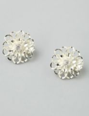 Filigree Floral Clip Earrings