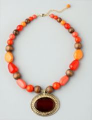 Pendant and Bead Necklace