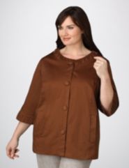Rucheneck Sateen Jacket