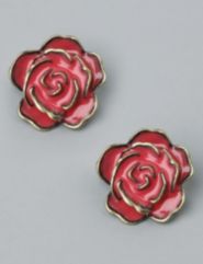 Rose In Bloom Clip-On Earrings
