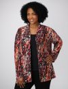 Print Open Front Cardigan
