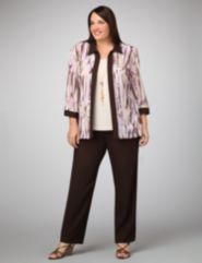 Mock 3-Piece Pantset With Necklace