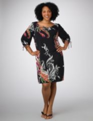 Paisley Print Knit Dress