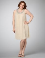 Athena Embellished Silk Dress
