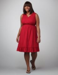 Sleeveless Swiss Dot Sundress