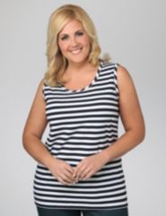 Simple Sparkle Stripe Tank