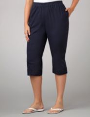 Eyelet Trim Capris