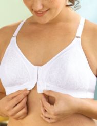 Glamorise&reg; 1210 Lace soft-cup front-close bra