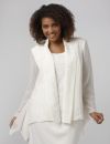 Caviar Beaded Crepe Double-Layer Top