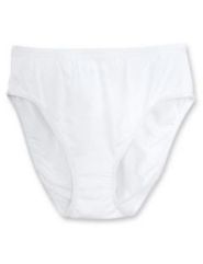 Solid stretch cotton high-cut panties