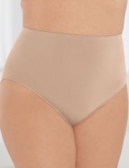 Seamless hi-cut microfiber panty