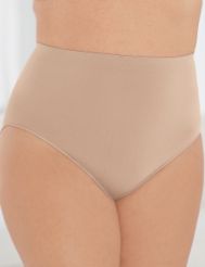 Seamless hi-cut microfiber panty
