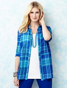 Lurex Plaid Shirt