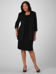 Black Plus-Size Jacket Dress