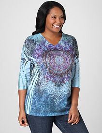Dreamweaver V-Neck by Catherines