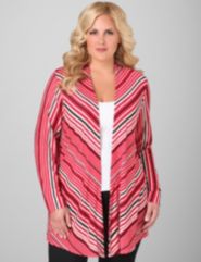 Tricolor Striped Cardigan