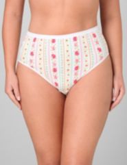 Vintage Floral Cotton Hi-Cut Panties
