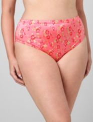 Budding Flowers Satin Hi-Cut Panties