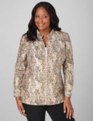 Snakeskin Golden Foiled Jacket by Catherines