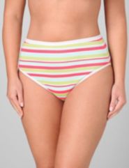 Cabana Stripe Cotton Hi-Cut Panties