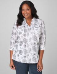 Floral Medallion Stenciled Blouse