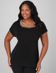 Beaded Cap Sleeve Top