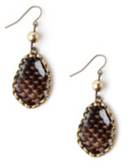 Hammered Metal Serpent Earrings