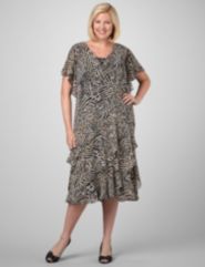 Tiered Pebble Print Dress